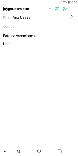 Pulsa el icono de anexos.