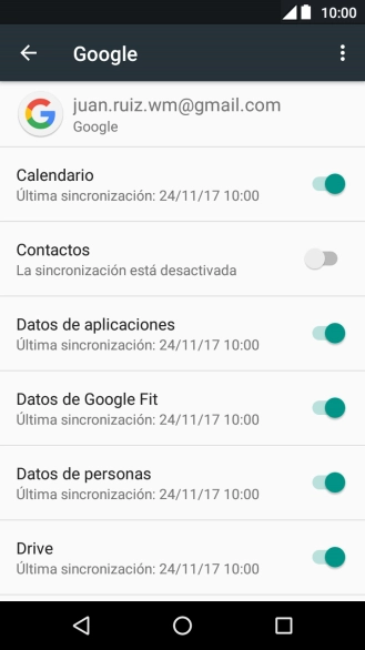 Pulsa el indicador junto a 