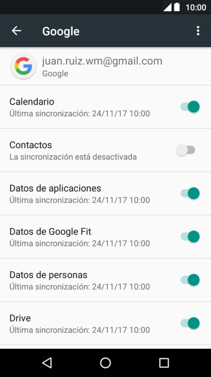 Pulsa el indicador junto a 