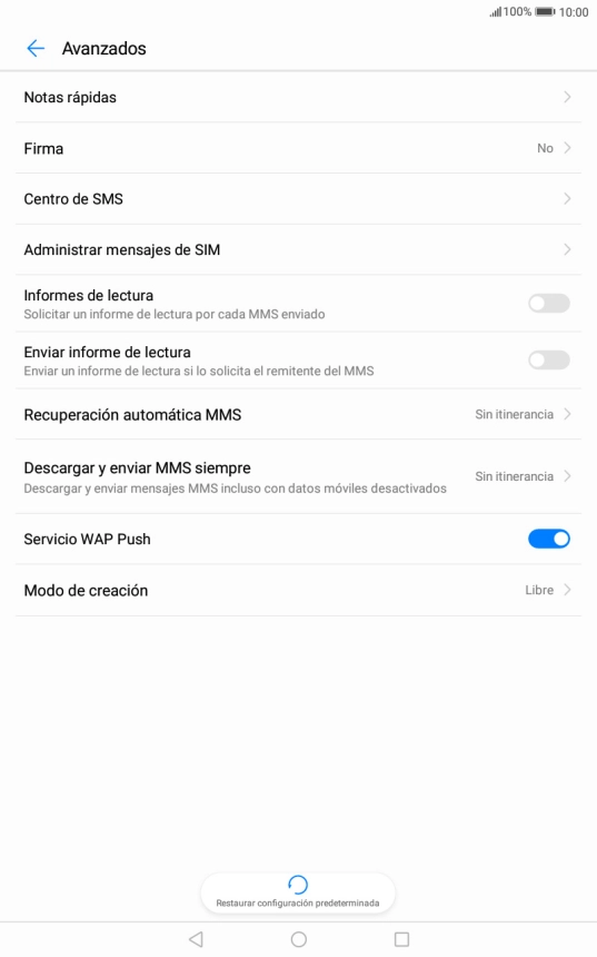 Pulsa Centro de SMS.