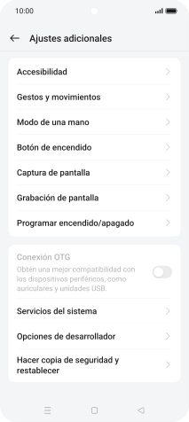 Pulsa Hacer copia de seguridad y restablecer.