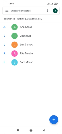 Pulsa el icono de nuevo contacto.