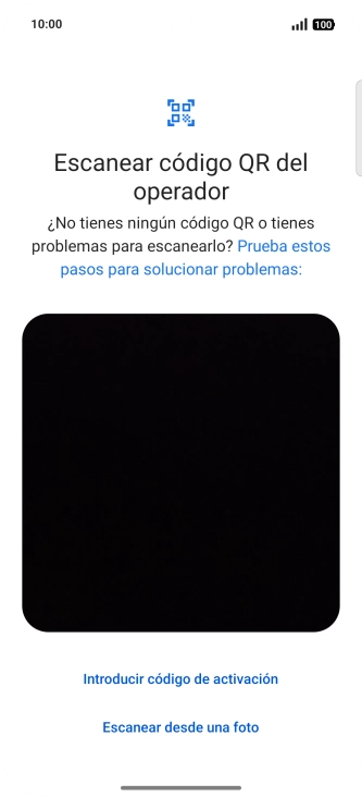 Coloca el código QR dentro del marco de la cámara del teléfono para escanearlo.