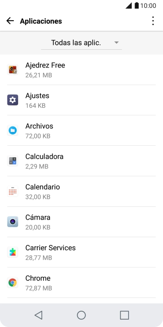 Pulsa la app deseada.