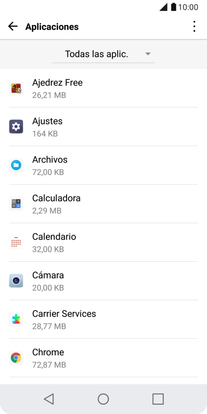 Pulsa la app deseada.