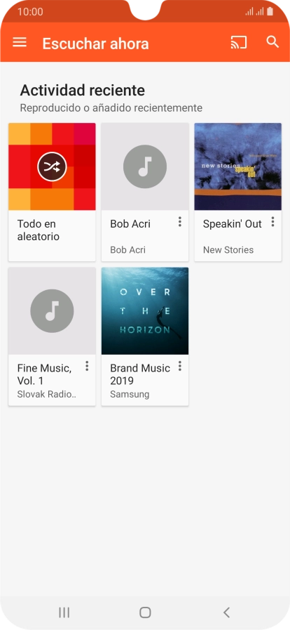Desliza el dedo hacia la derecha desde la parte izquierda de la pantalla.