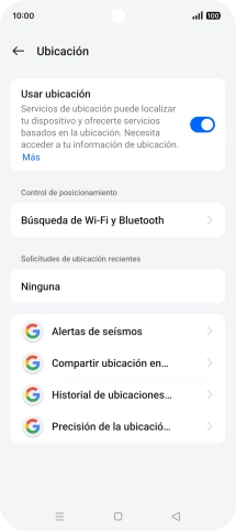 Pulsa Precisión de la ubicació....