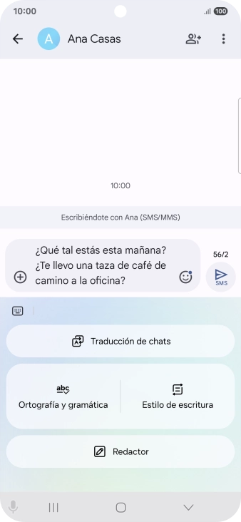 Para cambiar el estilo de escritura del texto, pulsa Estilo de escritura y sigue las indicaciones de la pantalla para utilizar la función.
