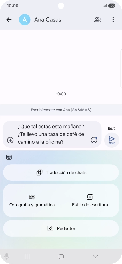 Para cambiar el estilo de escritura del texto, pulsa Estilo de escritura y sigue las indicaciones de la pantalla para utilizar la función.