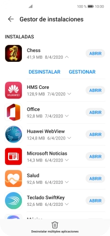Pulsa DESINSTALAR.