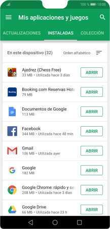 Pulsa la app deseada.