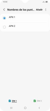 Pulsa en el campo junto a la conexión de datos para activarla.