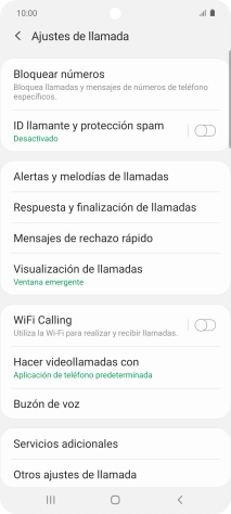 Pulsa Servicios adicionales.