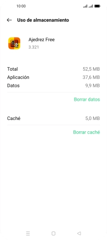 Pulsa Borrar caché.
