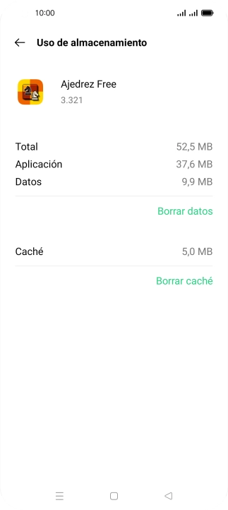 Pulsa Borrar caché.