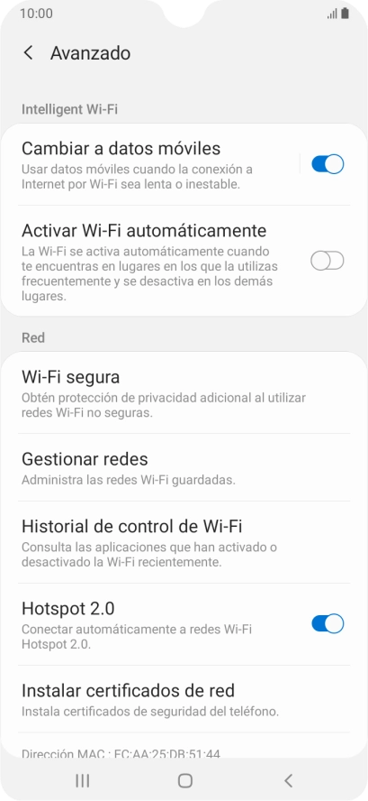 Pulsa el indicador junto a 