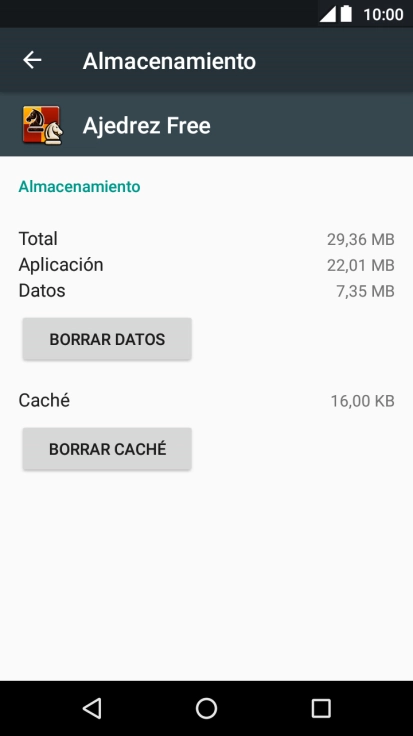 Pulsa BORRAR CACHÉ.