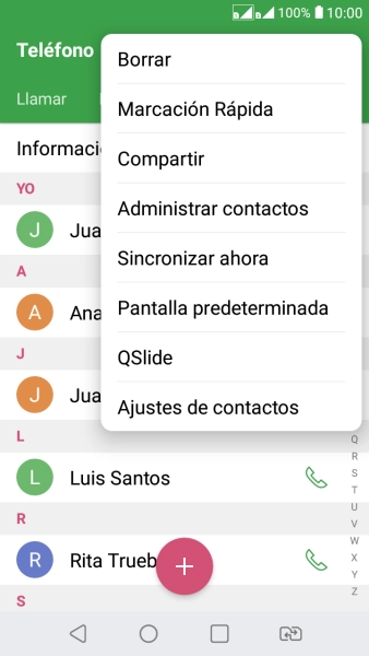 Pulsa Administrar contactos.