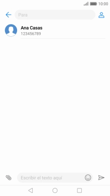 Pulsa en el campo de búsqueda e introduce las primeras letras del nombre del destinatario deseado.