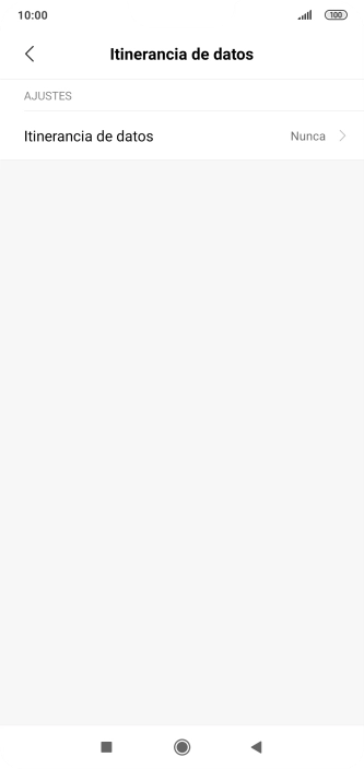 Pulsa Itinerancia de datos.