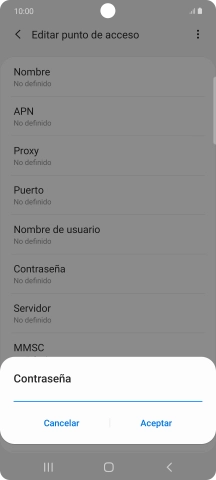 Introduce wap125 y pulsa Aceptar.