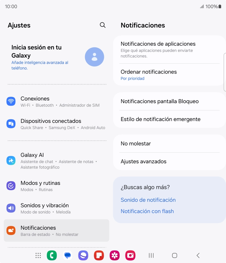 Pulsa Notificaciones de aplicaciones.