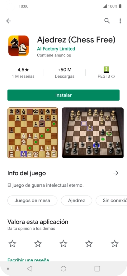Pulsa Instalar y sigue las indicaciones de la pantalla para instalar la app.