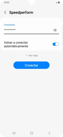 Introduce la contraseña de la red wifi y pulsa Conectar.