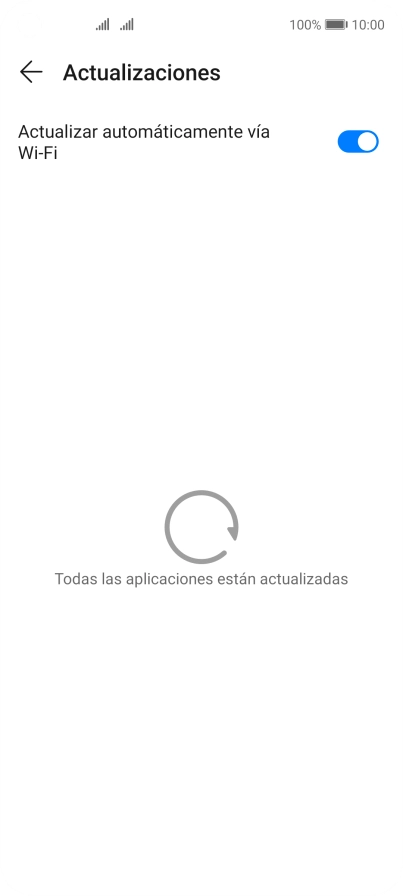 Para activar la actualización automática de apps a través de wifi, pulsa el indicador junto a 