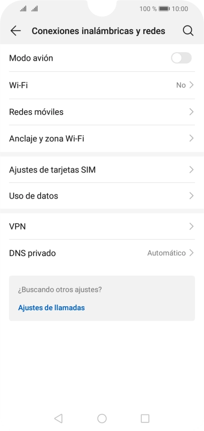 Pulsa Redes móviles.