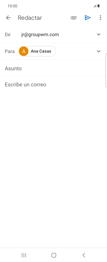 Pulsa Asunto e introduce el asunto deseado.