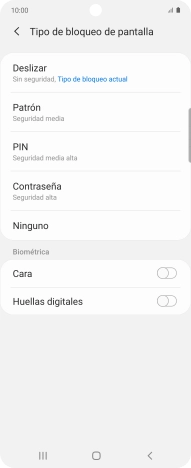 Pulsa Huellas digitales.