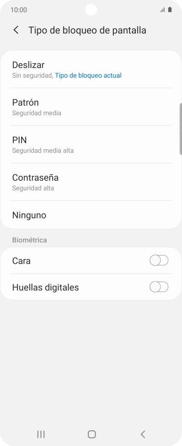 Pulsa Huellas digitales.