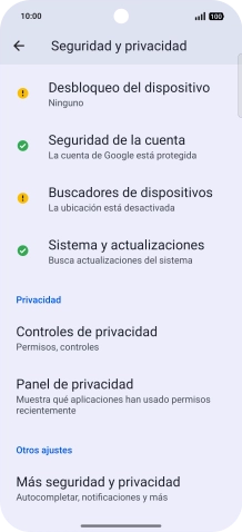 Pulsa Controles de privacidad.