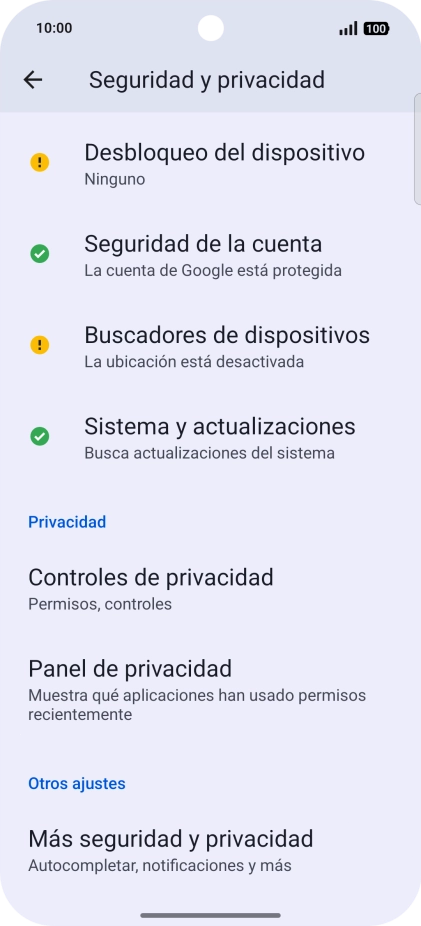 Pulsa Controles de privacidad.