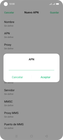 Introduce airtelwap.es y pulsa Aceptar.