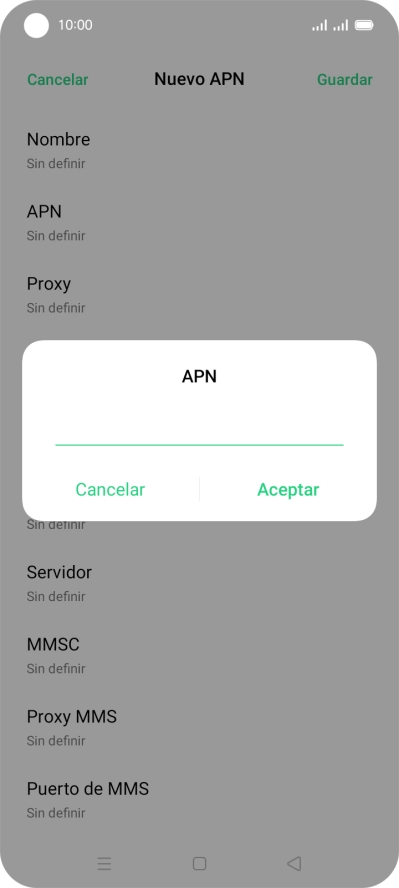 Introduce airtelwap.es y pulsa Aceptar.