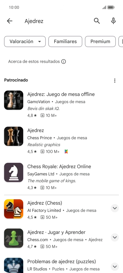 Pulsa la app deseada.