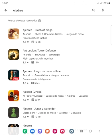 Pulsa la app deseada.