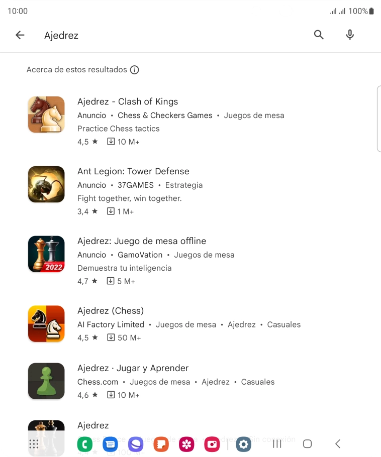 Pulsa la app deseada.