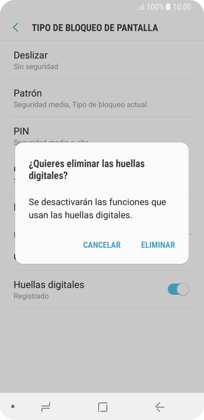 Pulsa ELIMINAR.
