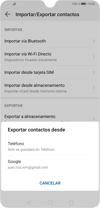 Pulsa Teléfono.