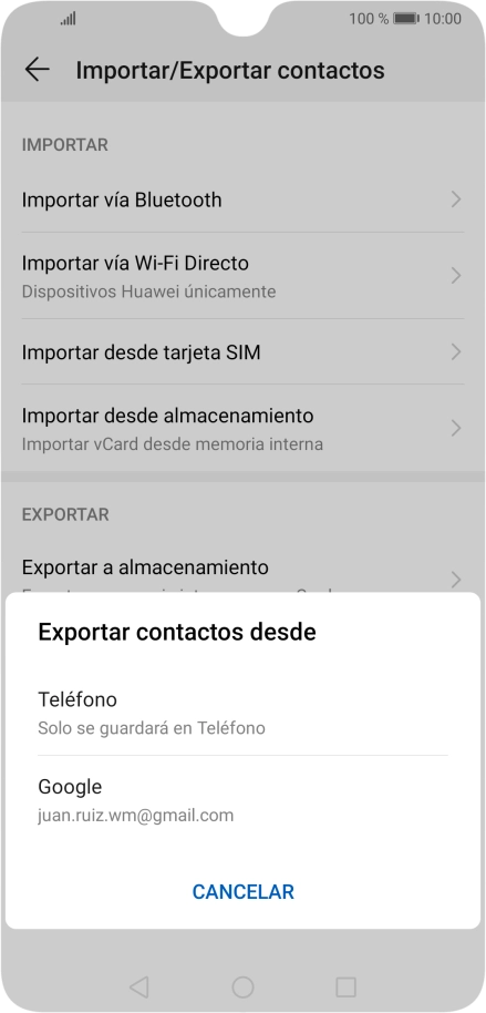 Pulsa Teléfono.
