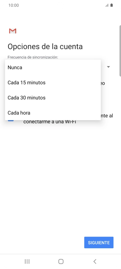 Pulsa el ajuste deseado.