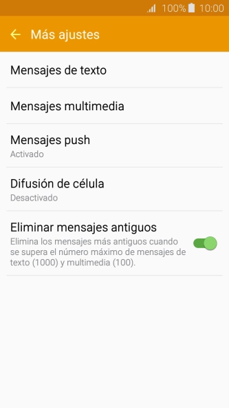 Pulsa Mensajes de texto.
