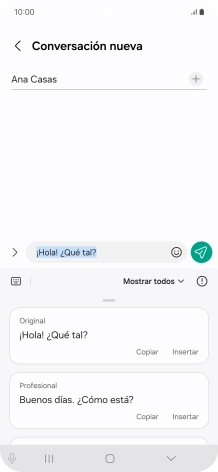 Pulsa la lista desplegable.