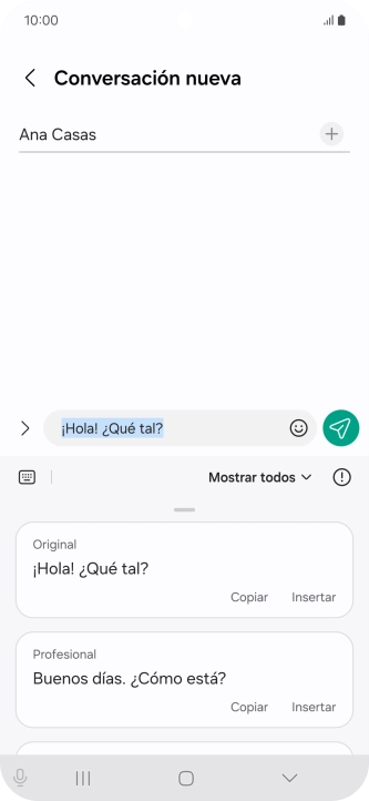 Pulsa la lista desplegable.
