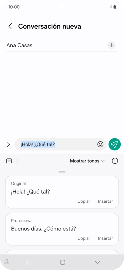 Pulsa la lista desplegable.