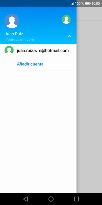 Pulsa la cuenta deseada.