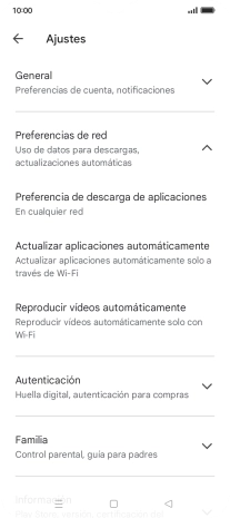 Pulsa Actualizar aplicaciones automáticamente.
